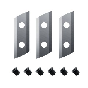 Bosch Ersatzklingen-Set für Akku-Häcksler UniversalShredder: 3 gehärtete Stahlklingen und 6 Schrauben.