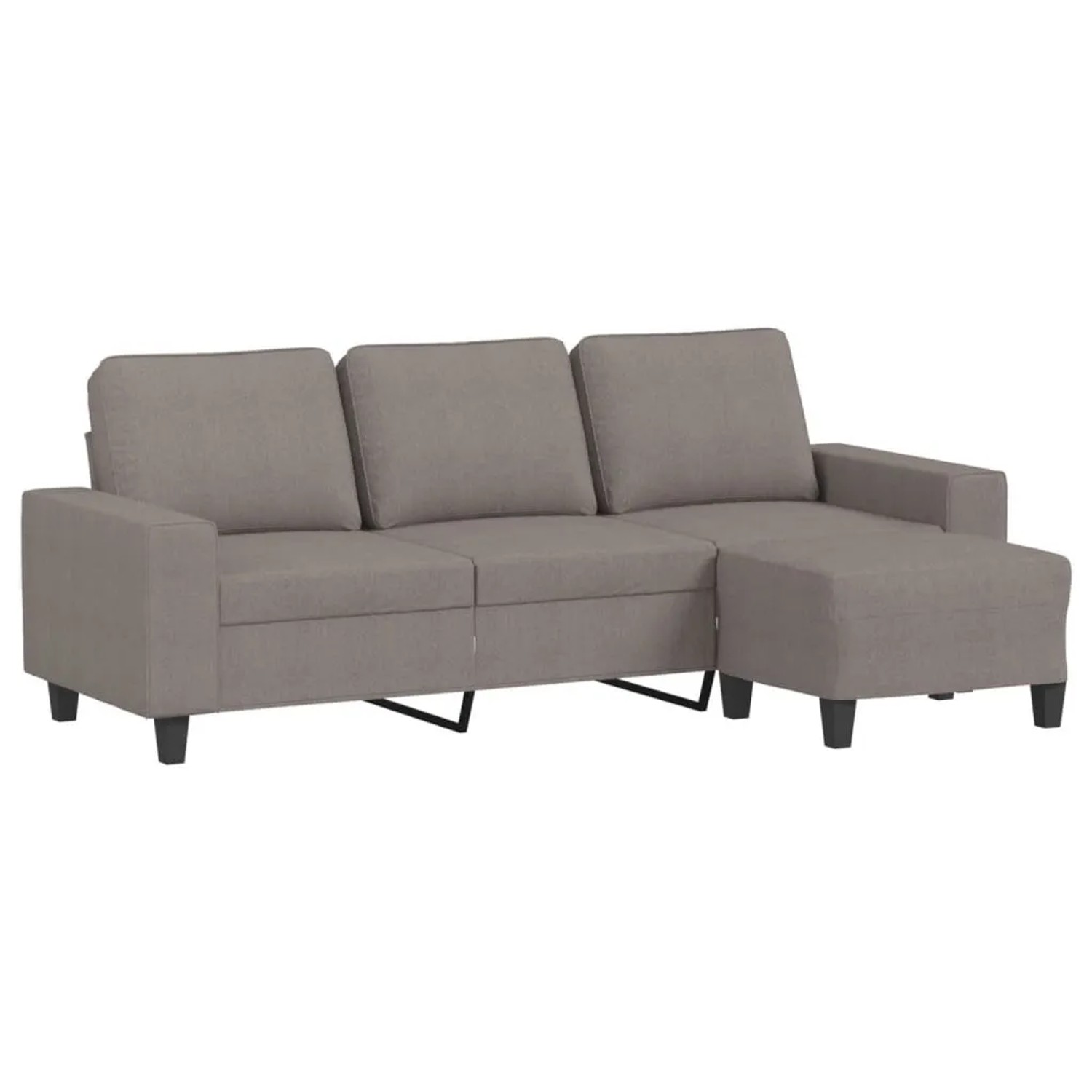 vidaXL 3-Sitzer-Sofa mit Hocker Taupe 180 cm Stoff 3201158 günstig online kaufen