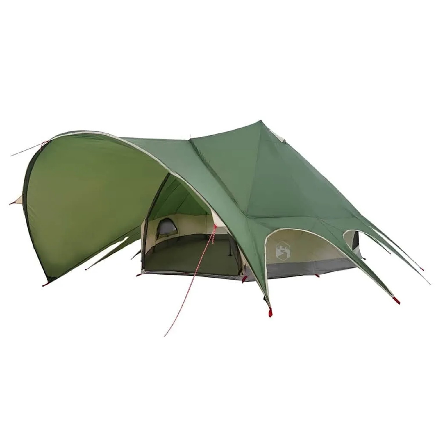 vidaXL Teepee Zelt mit Dach Grün und Grau 600 x 600 x 347 cm 42004017