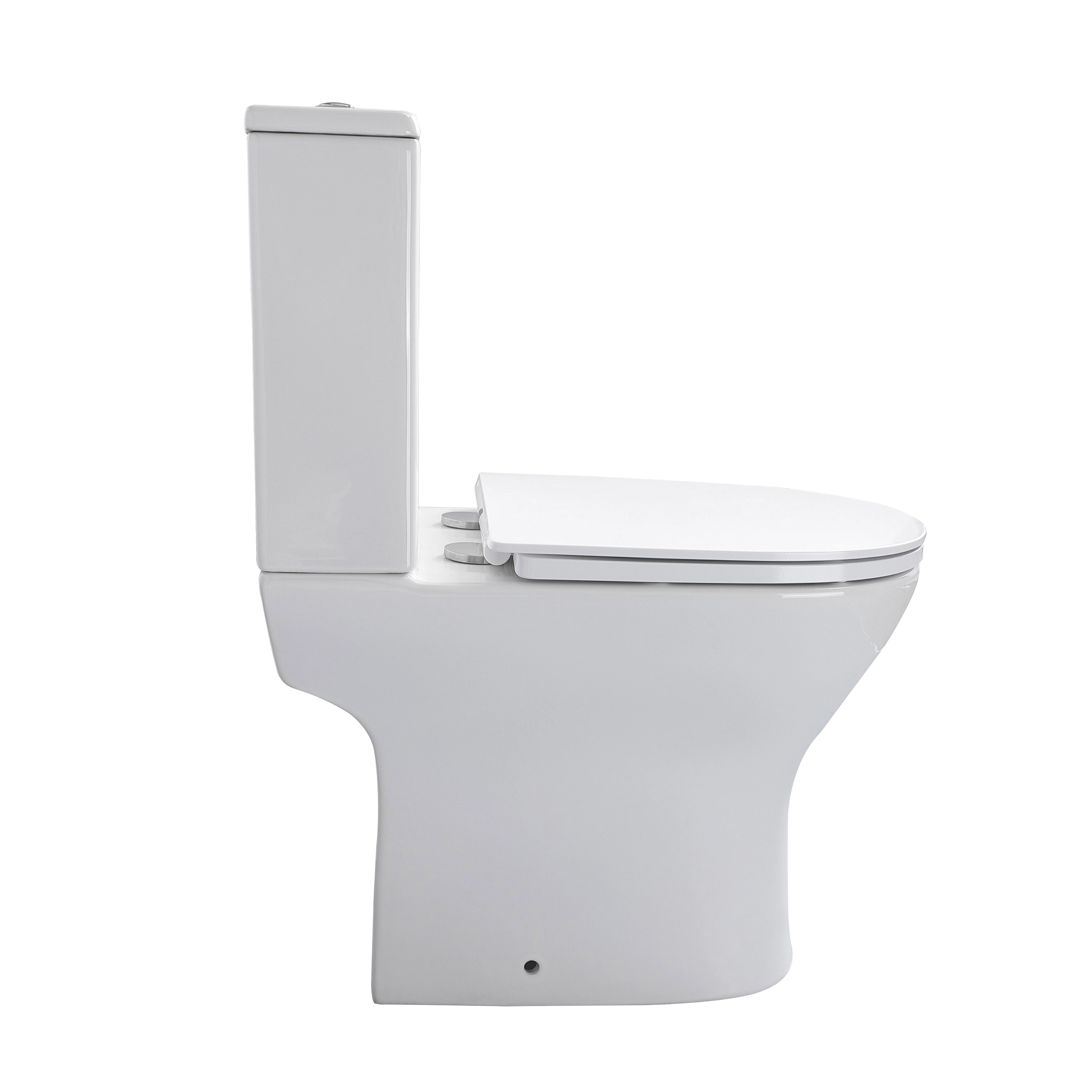 Verosan+ Stand-WC-Set Paros spülrandlos Weiß inkl. WC-Sitz und Spülkasten  kaufen bei OBI