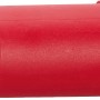 Roter Abpress-Zapfen aus Kunststoff mit G 1/2 Außengewinde zum Verschließen von Wasserleitungen.