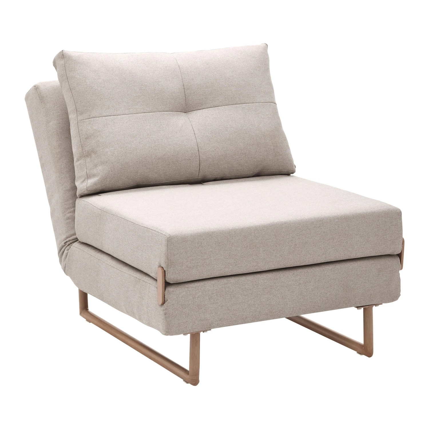 Bessagi Home Schlafsessel Malic Beige Webstoff