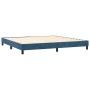 Boxspringbett vidaXL, dunkelblaues Samt-Bettgestell 200x200 cm mit Lattenrost, ohne Matratze.
