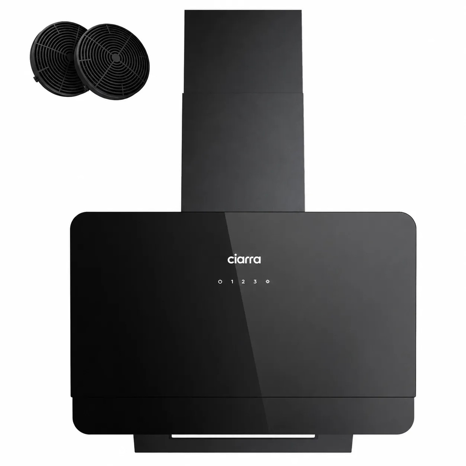 CIARRA Kopffreihaube 60 cm 590 m³/h Dunstabzugshaube A+ Touch-Bedienung VM6765CB