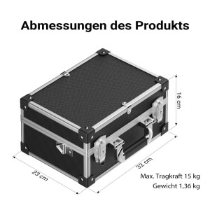 Wiltec Universalkoffer Pvc Alu 32X23X16Cm Werkzeugkoffer Werkzeugkiste Transport
