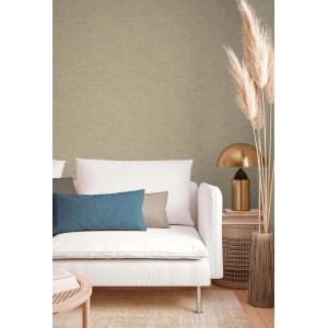 Bricoflor Vliestapete in Goldocker mit Betonstruktur im Schlafzimmer.