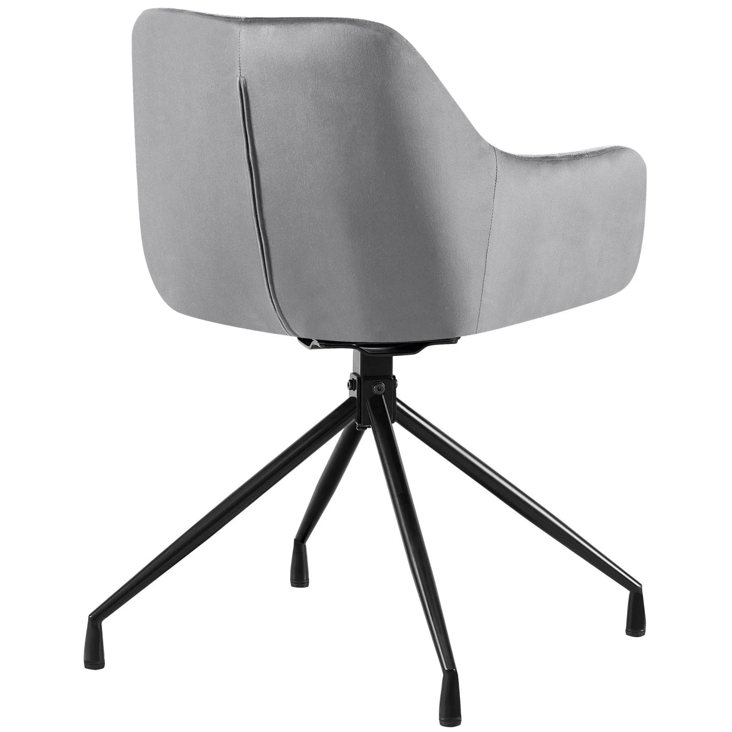 DELUKE 2er Set Esszimmerstuhl MILON Samt Dunkelgrau 58x58x81cm Essstühle Esszimmerstühle Küchenstühle Wohnzimmerstühle