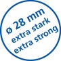 Detailaufnahme: Durchmesser 28 mm der Schöner Wohnen Duschvorhangstange Obleon.
