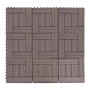MCW WPC Bodenfliesen Sarthe, Holzoptik grau, 1qm, für Balkon und Terrasse