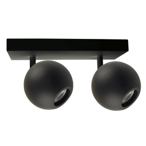 ENOVALITE Deckenspot 2-Flammig Aufbauspot GU10 Schwenkbar LED Deckenleuchte Wohnzimmerbeleuchtung Aluminium Schwarz