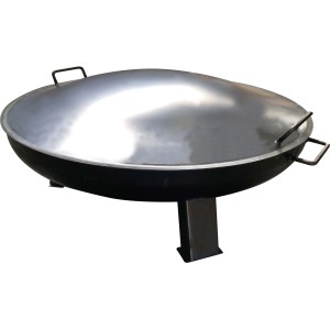 Buschbeck Deckel für Feuerschale Ø 100 cm aus Stahl, mit Griff zur einfachen Handhabung.