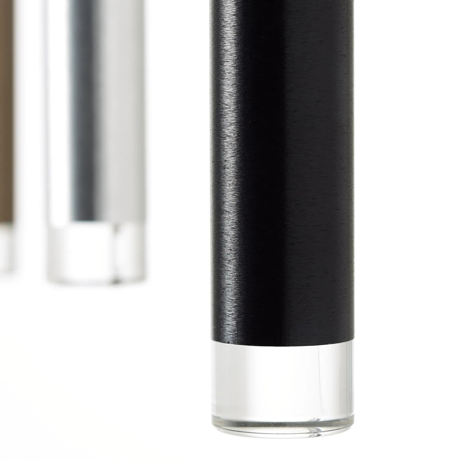 Detailaufnahme: Brilliant LED-Pendelleuchte Cembalo, braun, 5-flammig.