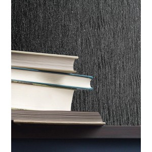 Julien Macdonald Vliestapete Disco Black Glitter mit Glitzer-Effekt und Bücherstapel.