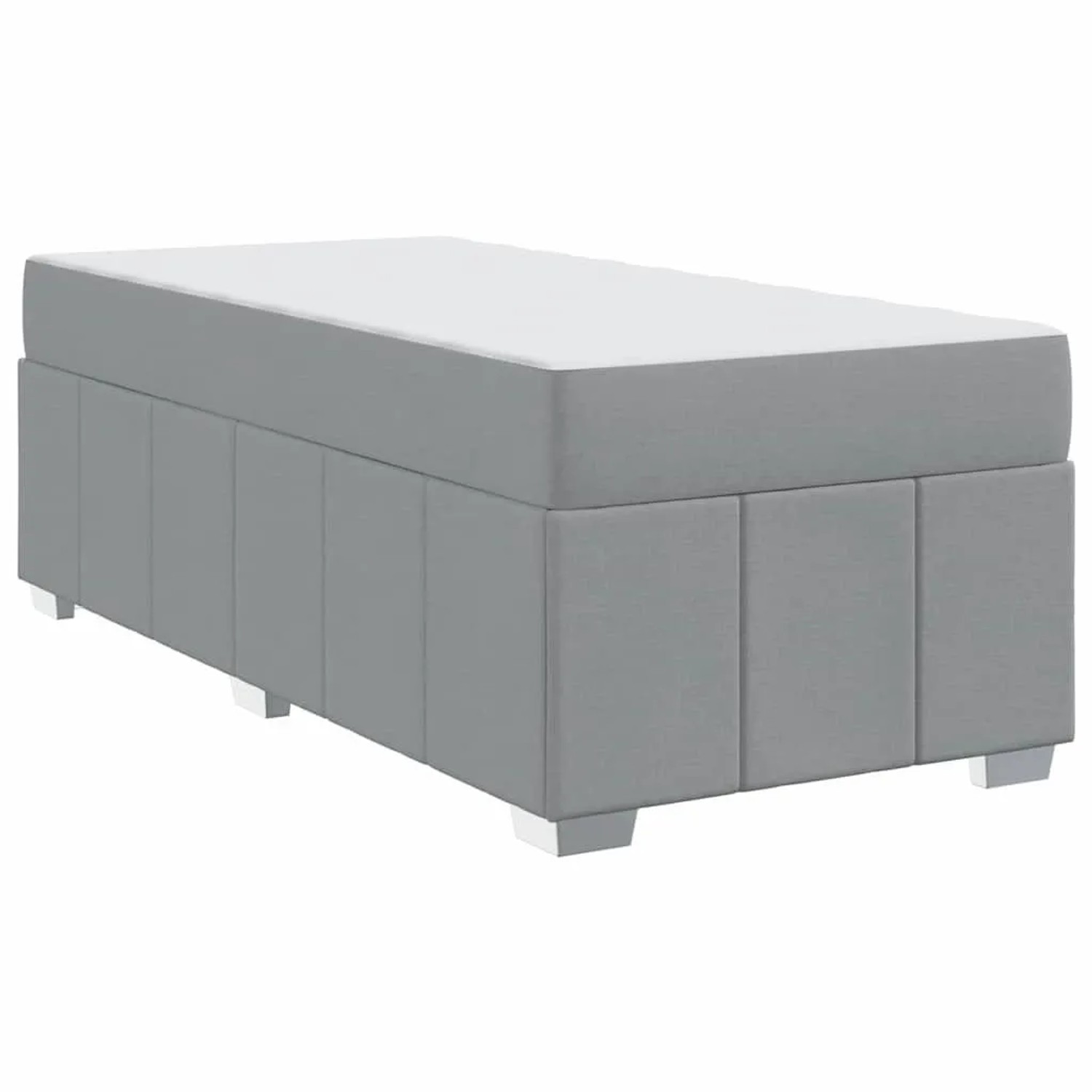 vidaXL Bettrahmen mit Matratze Hellgrau 120 x 190 cm Stoff 3398272
