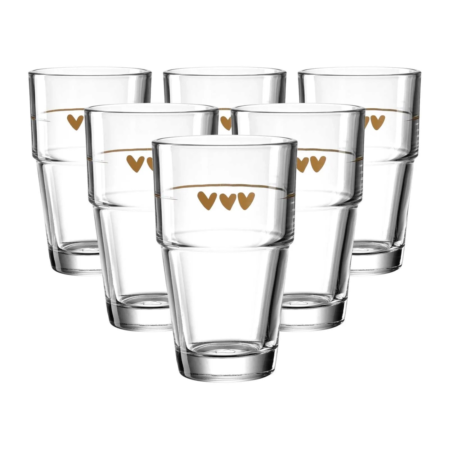 Leonardo Solo Becher 410 ml Herzen 6er Set