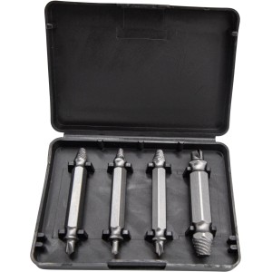 Steuber Schraubenentferner Set, 4-teilig in Aufbewahrungsbox. Schraubenausdreher für beschädigte Schrauben.