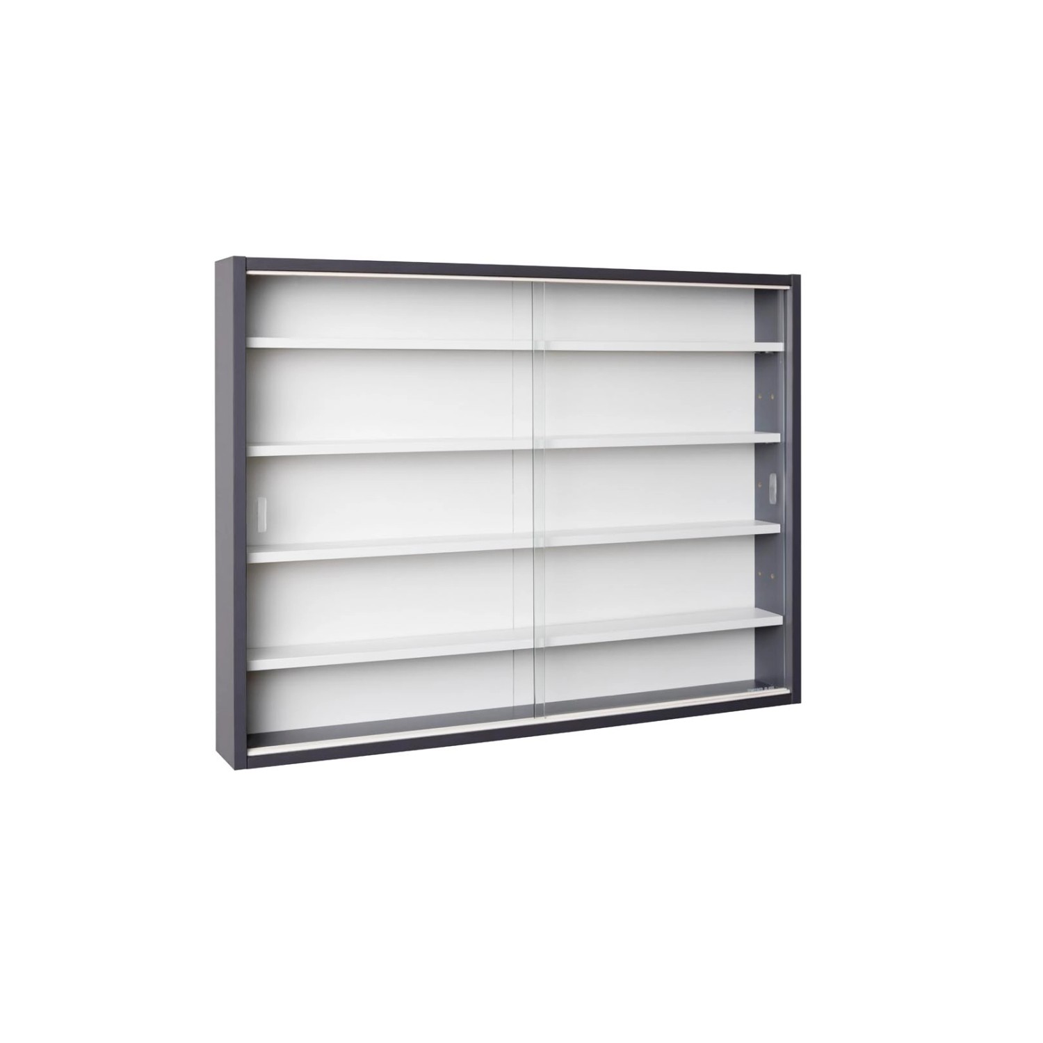 ebuy24 Collecty Vitrinenschrank 2 Schiebetüren aus Glas Grau Weiß günstig online kaufen