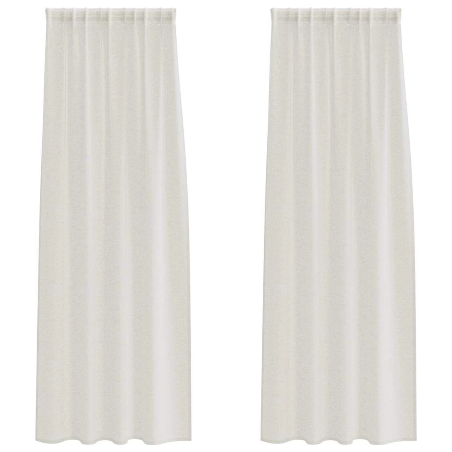 vidaXL Voile-Vorhänge 2 Stk Creme 140x260cm Polyester 4108016 günstig online kaufen
