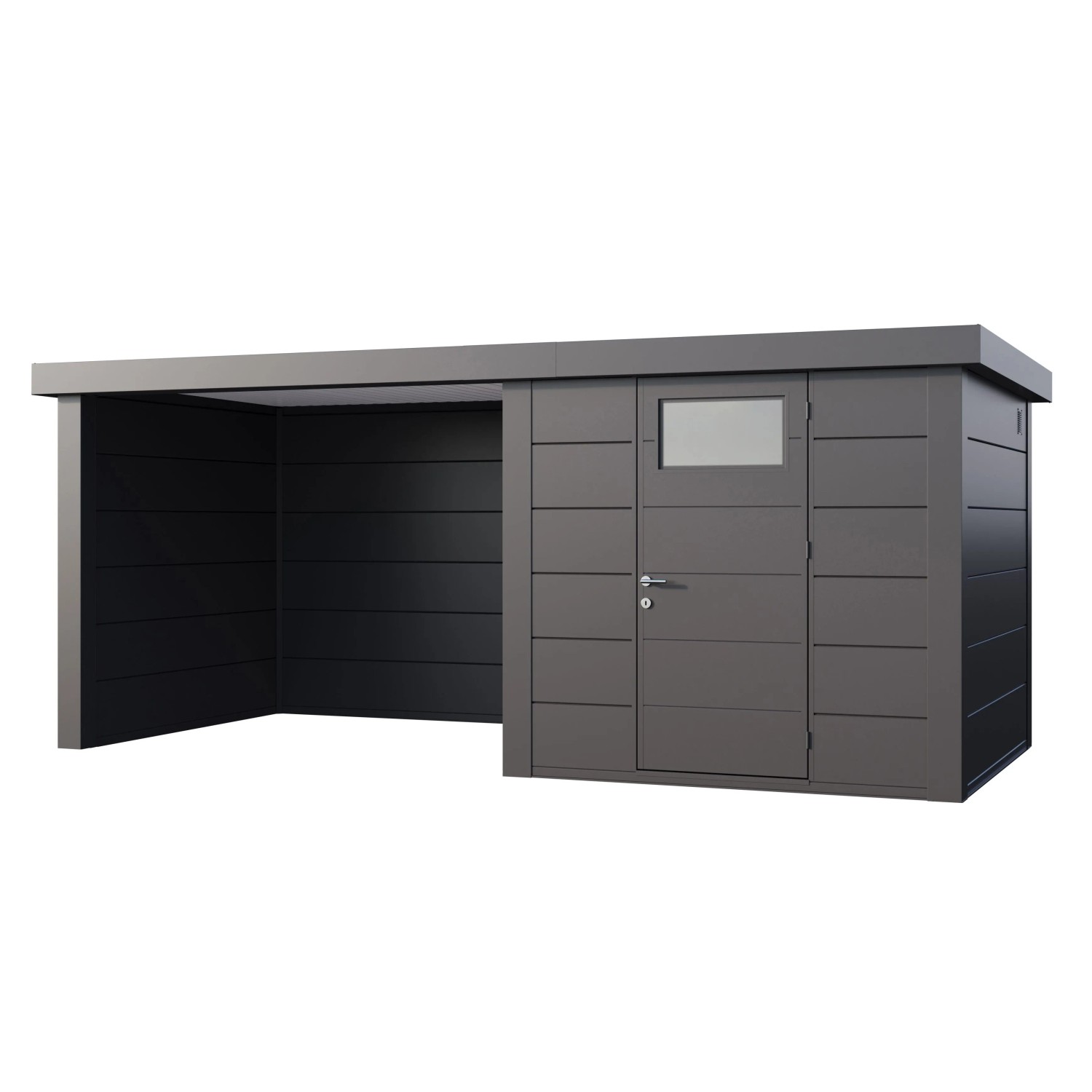 Gerätehaus Classico 2424 mit Lounge S Links 522 cm x 238 cm Anthrazit günstig online kaufen