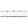 Weißes vidaXL Hochbeet (160x40x38 cm) aus Polypropylen mit Rattan-Optik.