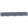 Graues furnicato Hochbeet aus Polypropylen, 160x40x23 cm, ideal für Garten, Balkon und Terrasse.
