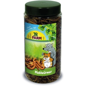 JR Farm Nager-Snack Mehlwürmer, 70g Dose. Proteinreicher Snack für Hamster, Ratten und Mäuse.