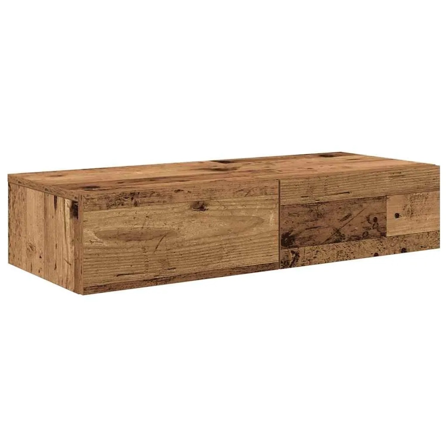 vidaXL Wandregal mit Schubladen Altholz-Optik 80x33x17cm Holzwerkstoff 859984