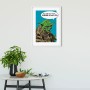 Wandbild: Star Wars Yoda (50x70 cm) im Comic-Stil mit bekanntem Zitat. Dekoratives Bild für Star Wars Fans.