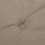 Hochlehner-Auflage, 6 Stk., Taupe, Oxford-Gewebe, Detailansicht der Polsterung mit Knopf.