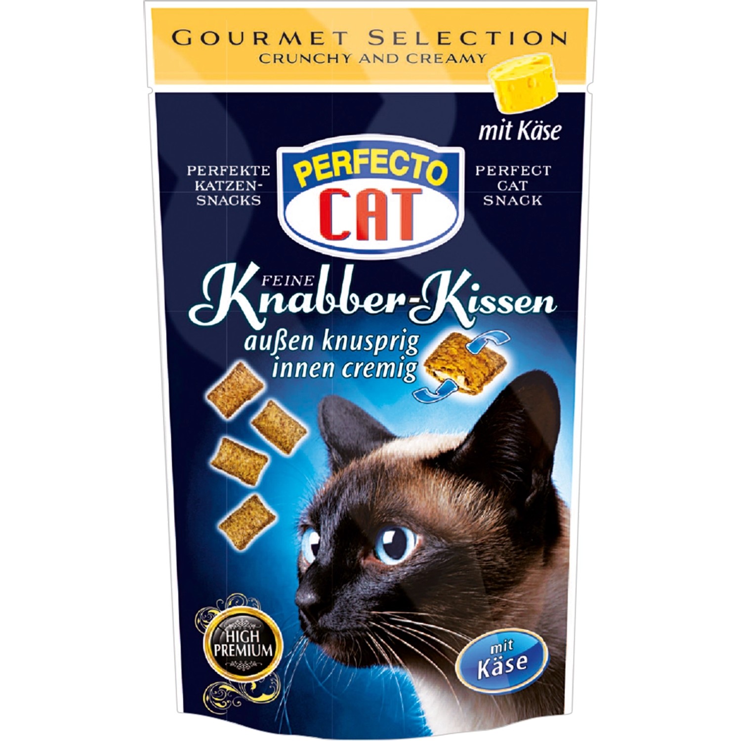 Perfecto Cat Katzen-Snack Knabber Kissen Käse 50 g