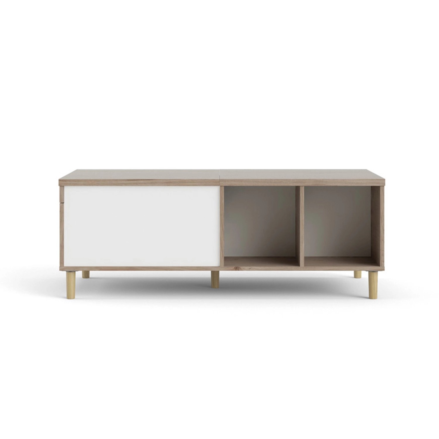 ebuy24 Penny Couchtisch mit Ausziehbarer Deckplatte und 2 Fächern Hickory-D günstig online kaufen