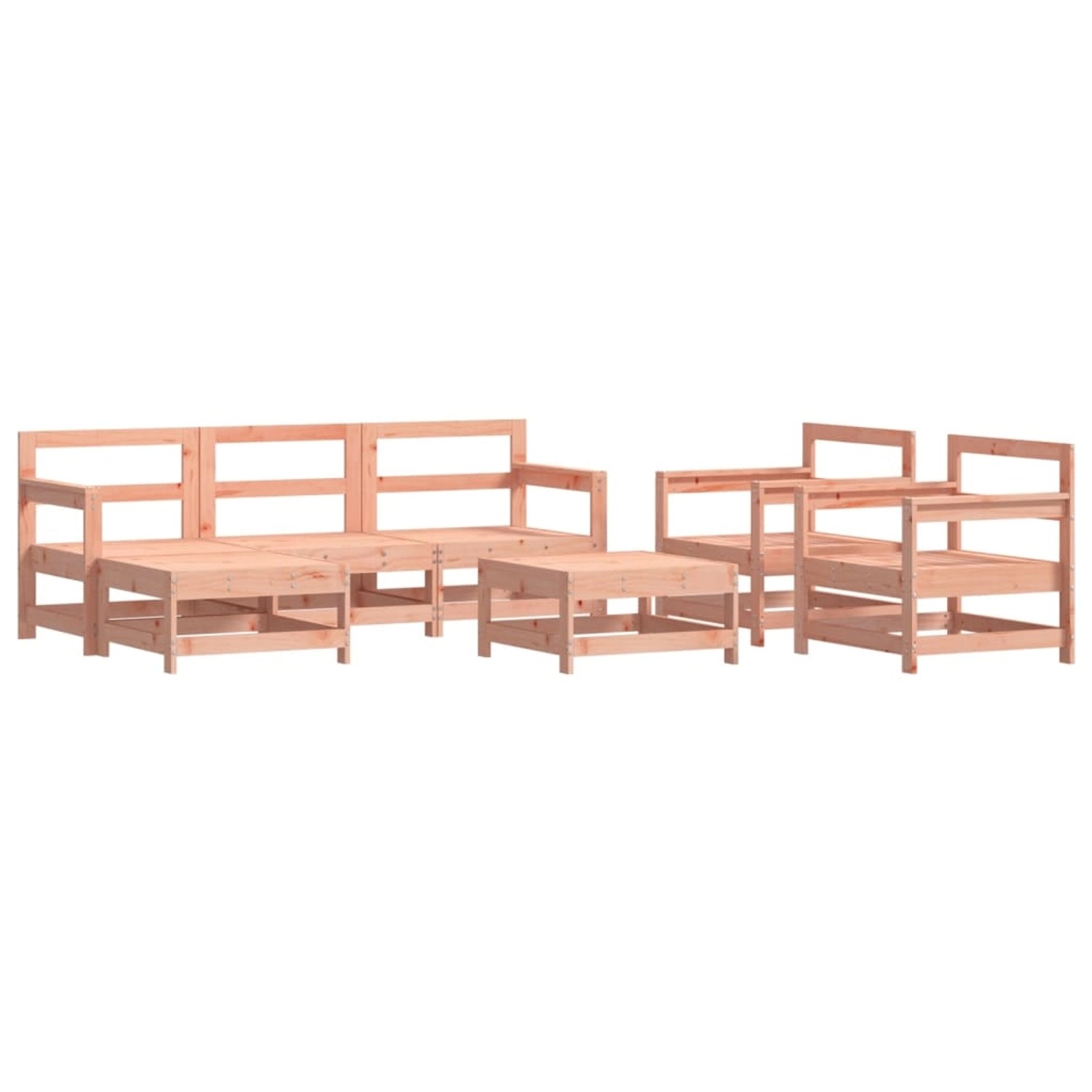 vidaXL 7-Tlg Garten-Lounge-Set Massivholz Douglasie 3186261 günstig online kaufen