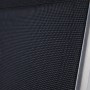 Detailaufnahme: Atmungsaktives Spezialgewebe des Greemotion Malta Gartenstuhls in Schwarz-Anthrazit.