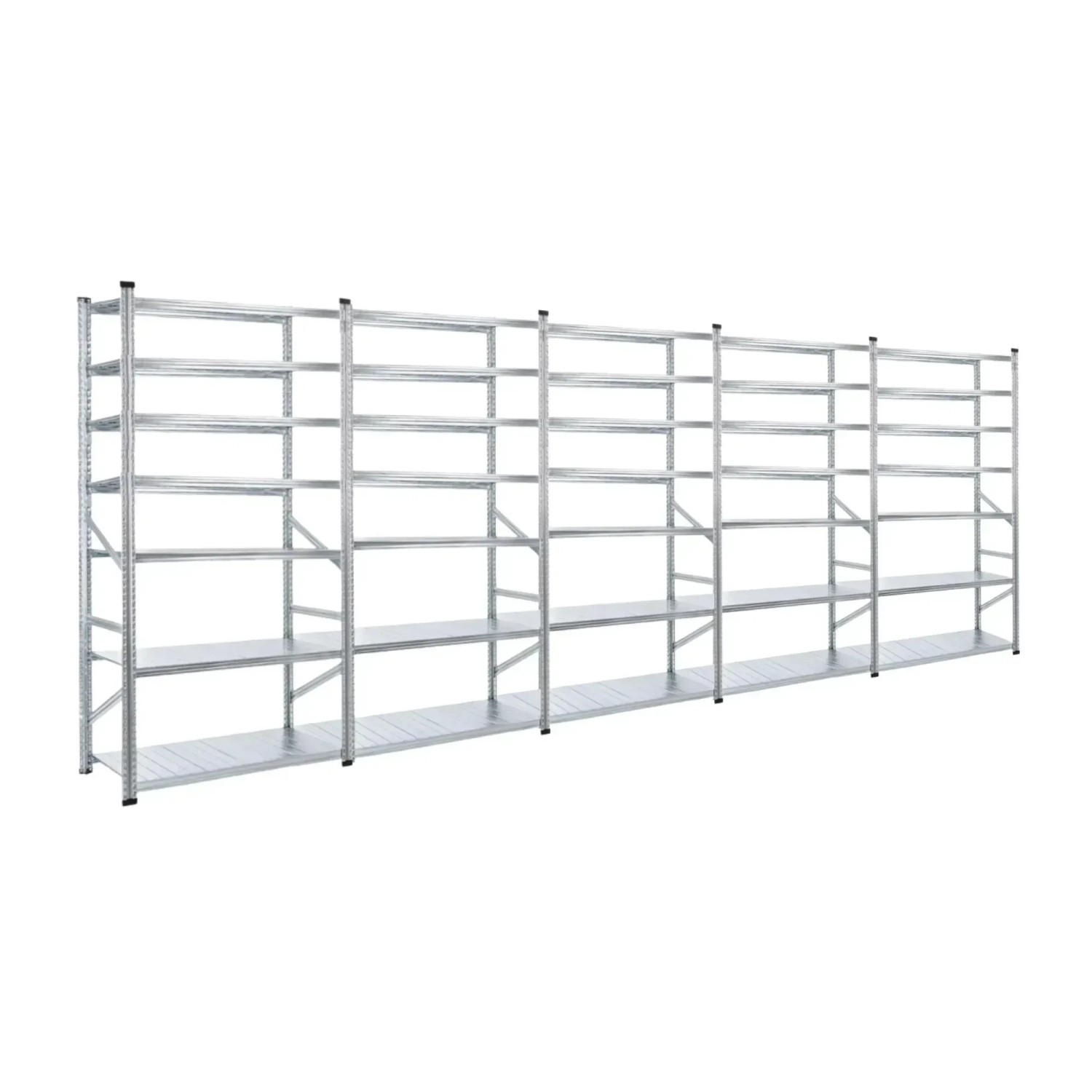 PROREGAL Fachbodenregal Proximo  Stecksystem 250 x 450 x 60 cm 7 Ebenen Beidseitig Verzinkt