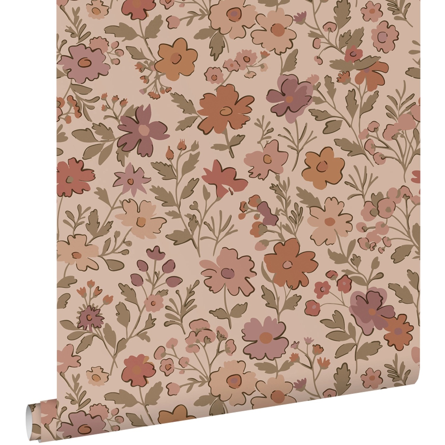 ESTAhome Tapete Blumen Terrakottarosa 53 cm x 10.05 m günstig online kaufen