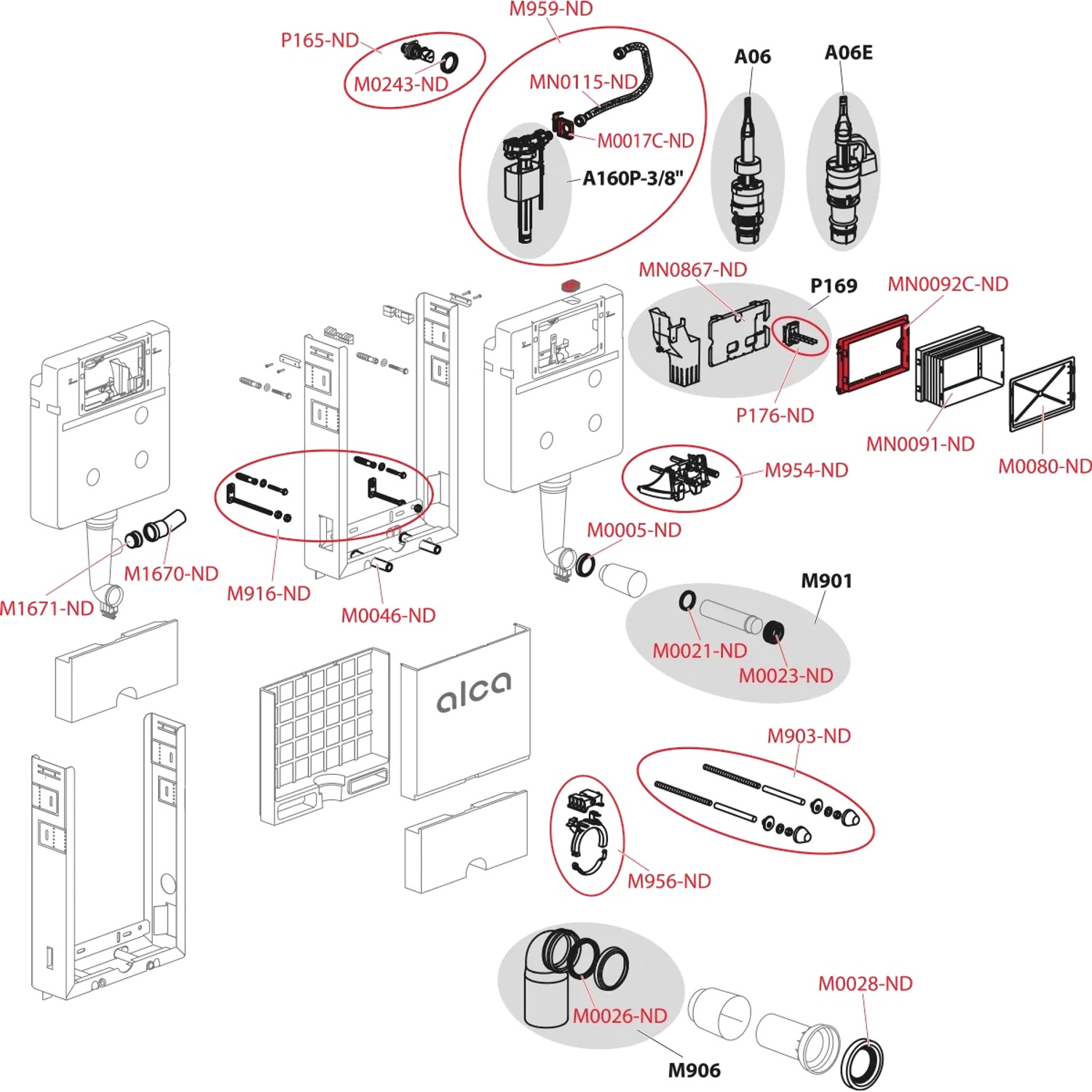 Alcadrain AM115/1000 Renovmodul Vorwandinstallationssystem für Einmauerung_3