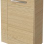 Fackelmann Waschbeckenunterschrank SBC Sandeiche, 44 cm breit, mit schwarzem Waschbecken.