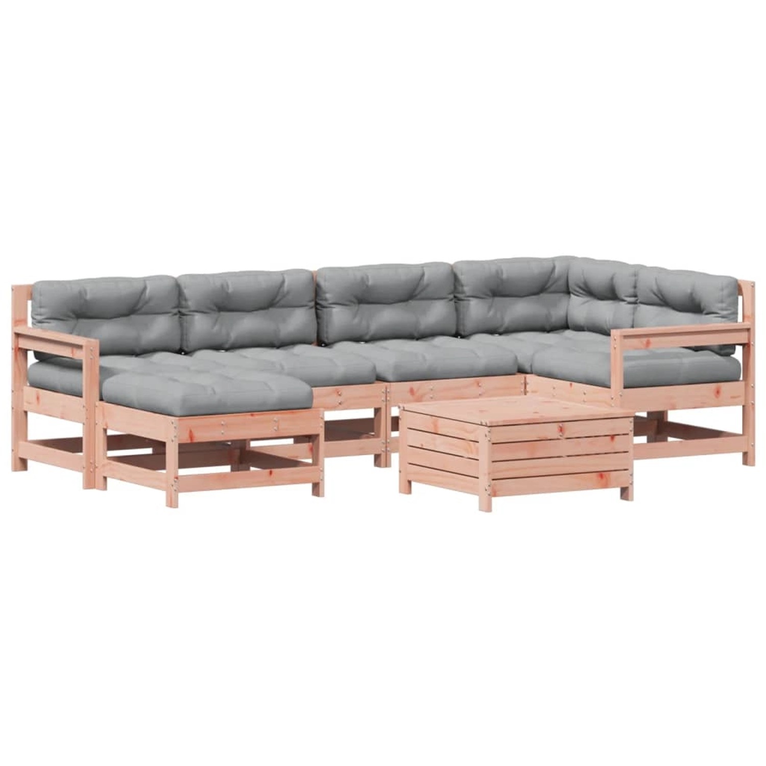 vidaXL 7-Tlg Garten-Lounge-Set mit Kissen Massivholz Douglasie 3250938 günstig online kaufen