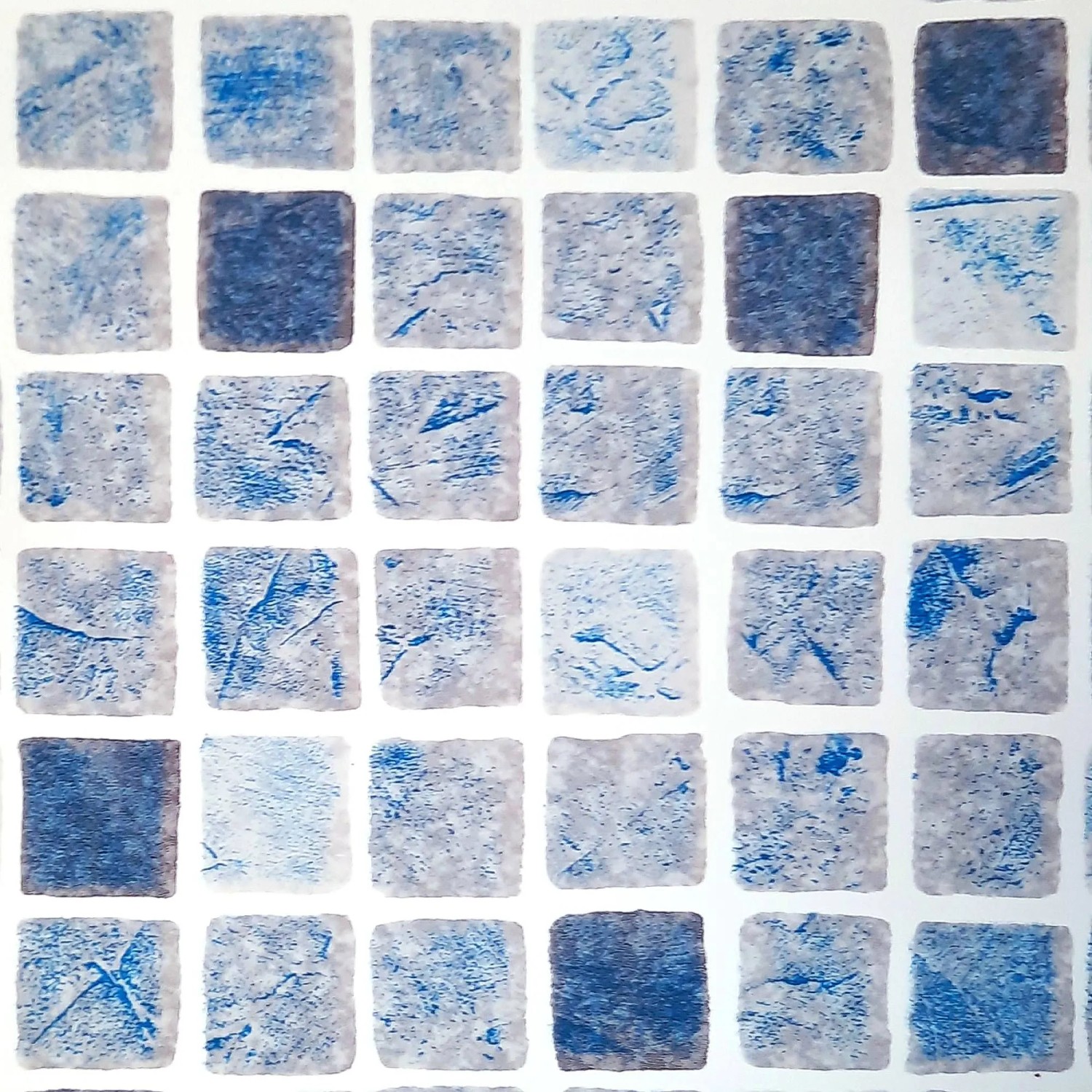 Unipool Premium Poolfolie für Achtformpool 650 cm x 420 cm x 150 cm Stärke 0,6 mm Mosaik Grau Blau