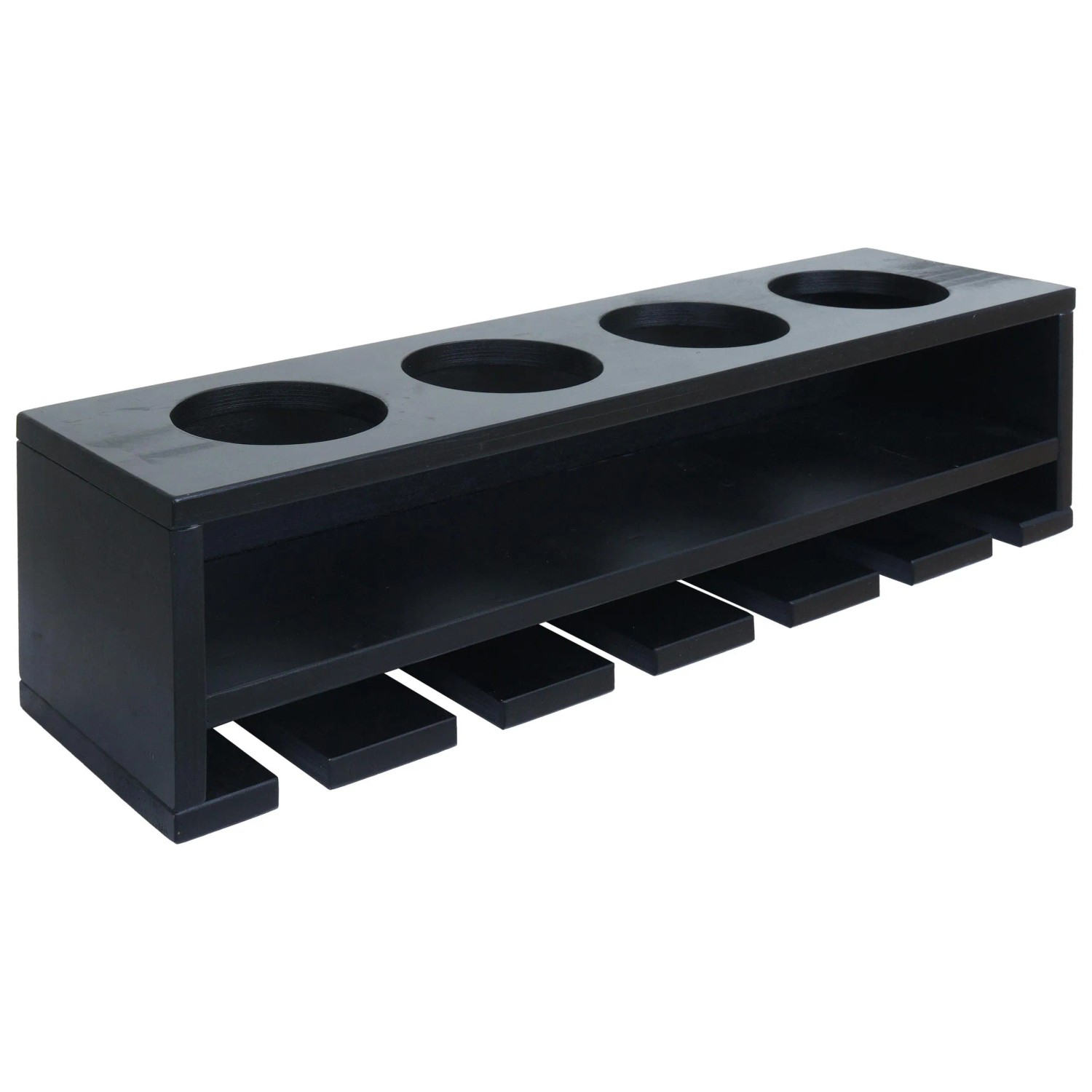 MCW Weinregal P21 Für 4 Flaschen/6 Gläser Holz 12x48x12cm Schwarz
