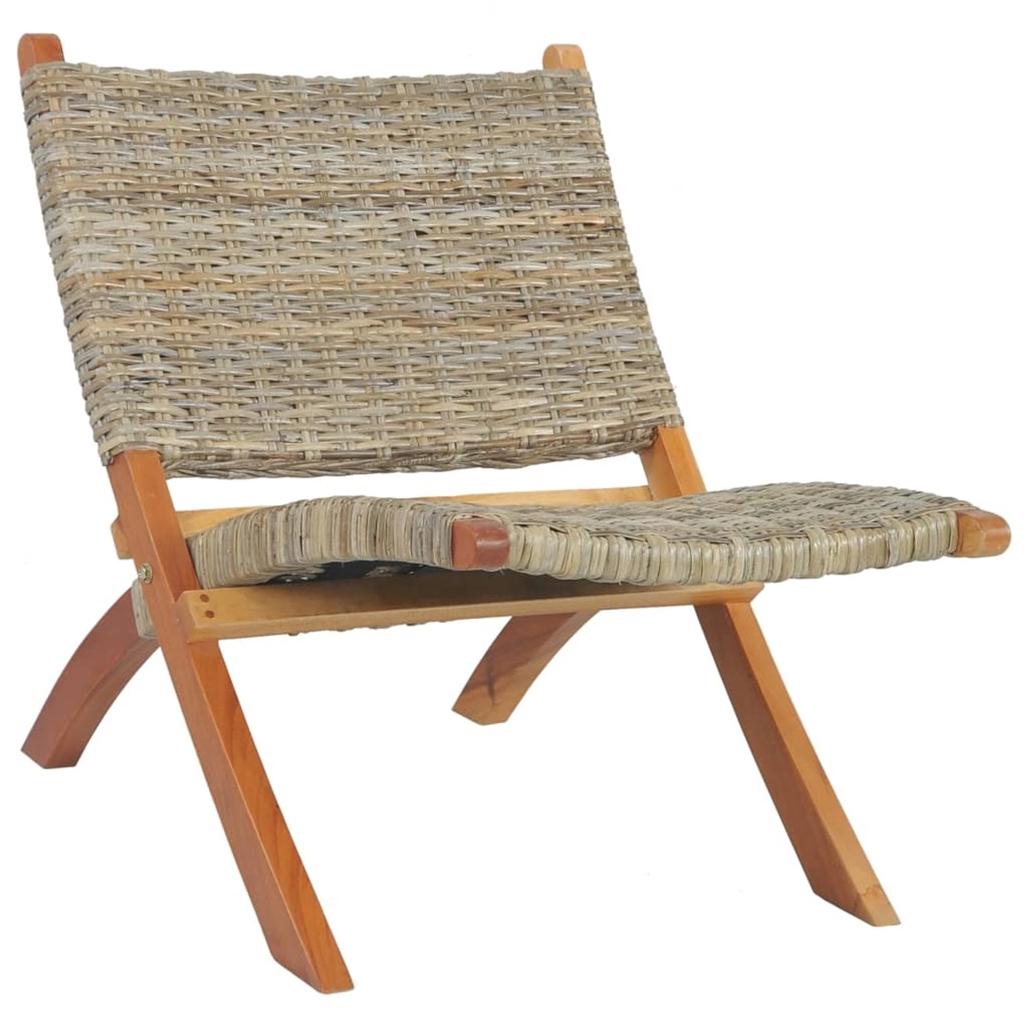 vidaXL Relaxstuhl Natur Kubu-Rattan und Massivholz Mahagoni 285803 günstig online kaufen