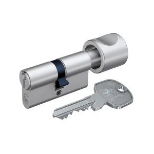 Basi Profilzylinder mit Knauf, K30/30 mm, gleichschließend, inkl. Schlüssel. Zylinder für Haustüren.