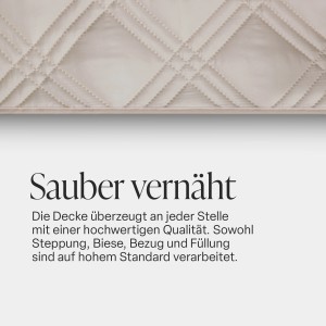 Beige Bestlivings Tagesdecke mit Steppmuster, geeignet als Bettüberwurf oder Sofadecke.