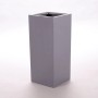 Grauer, hoher Elegant Einrichten Pflanzkübel Säule aus Fiberglas, 30x30x90 cm.