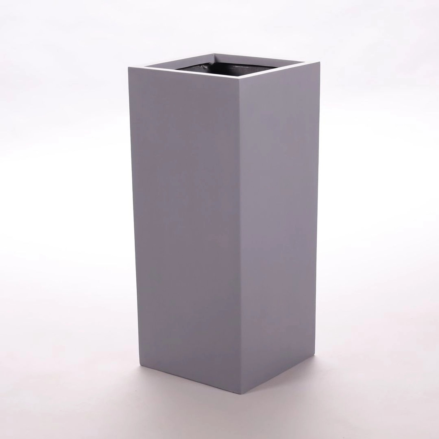 Elegant Einrichten Pflanzkübel Fiberglas Säule 30x30x90cm Grau günstig online kaufen