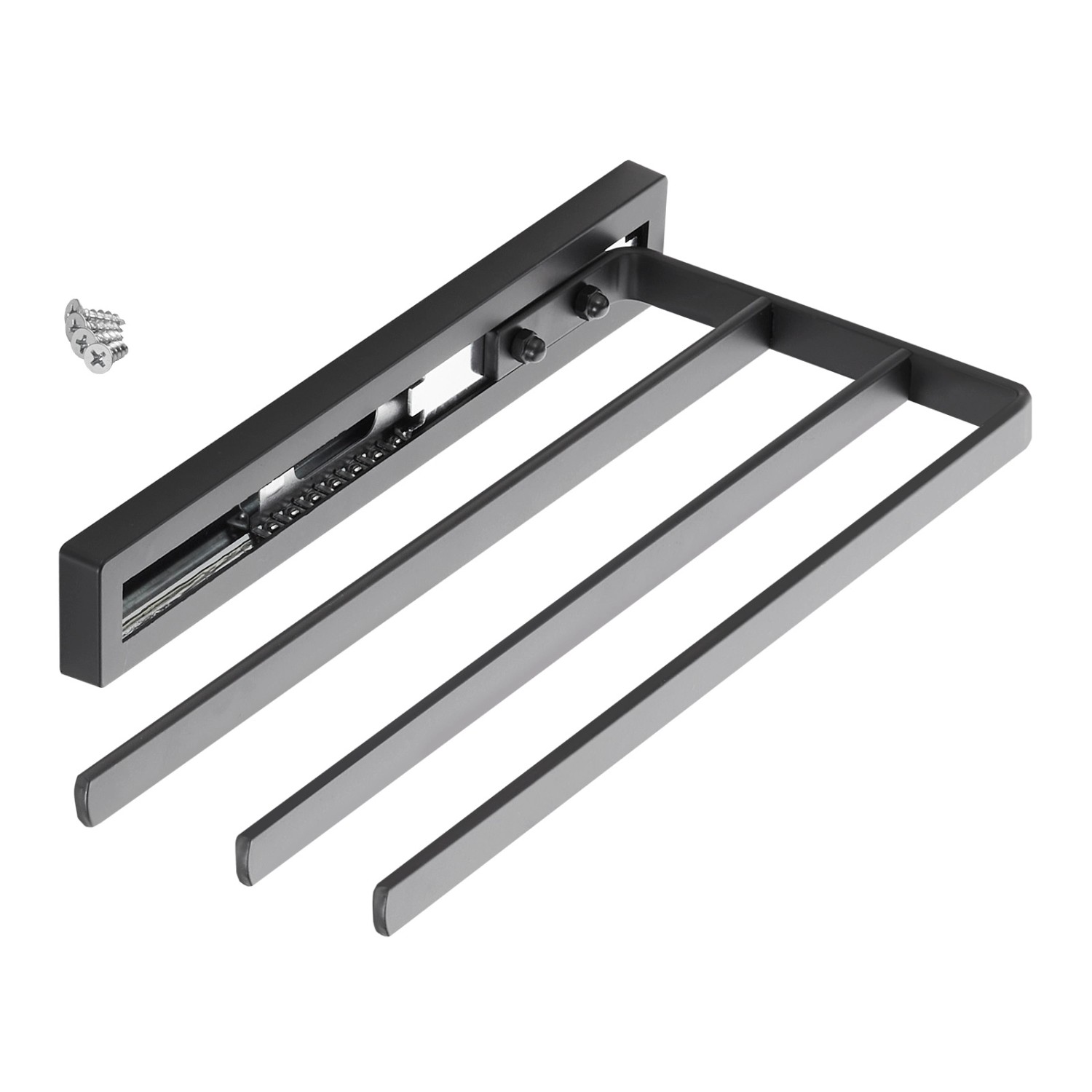 SOTECH Handtuchauszug STYLE 3 Armig Schwarz 325 mm Auszugsweg 145 mm günstig online kaufen