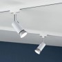 Zwei weiße Paulmann URail Spots Pure I an einem Schienensystem unter der Decke.