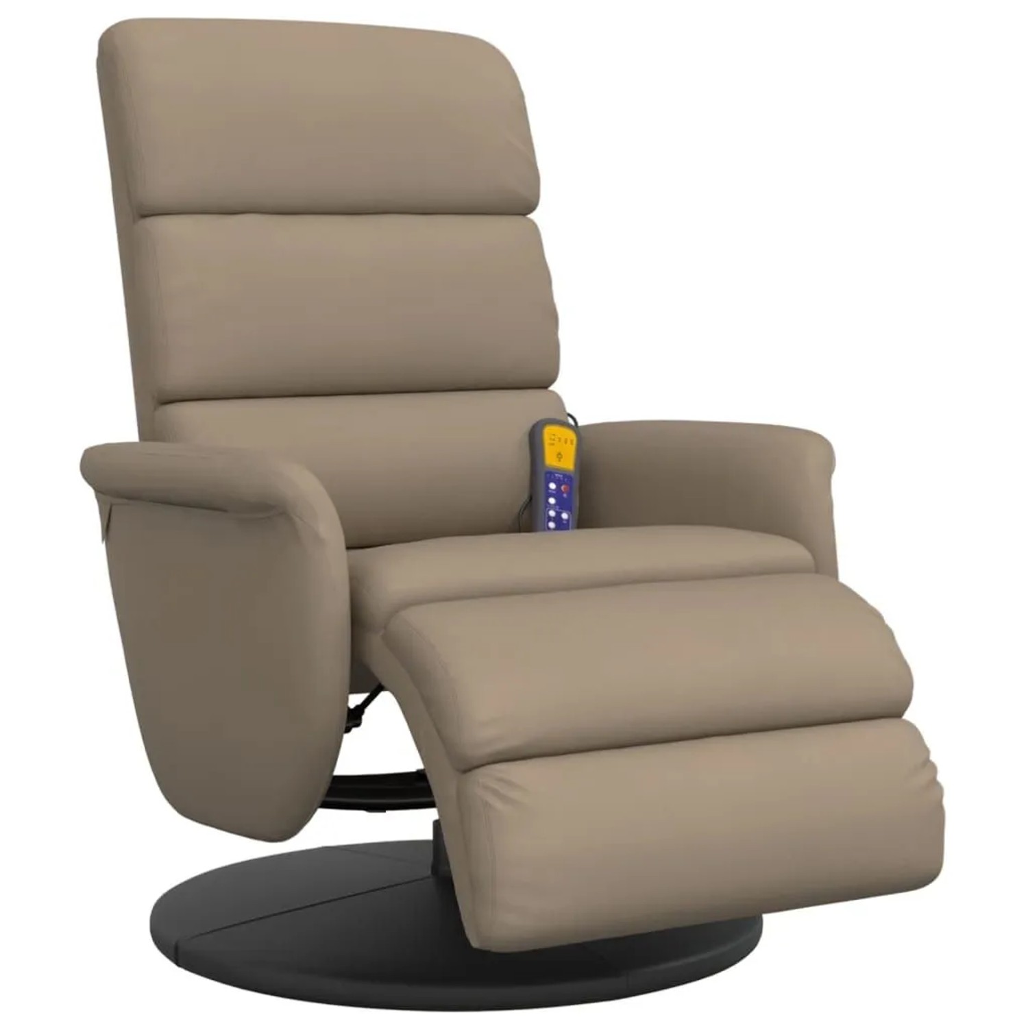 vidaXL Massagesessel mit Fußteil Cappuccino-Braun Kunstleder 356728