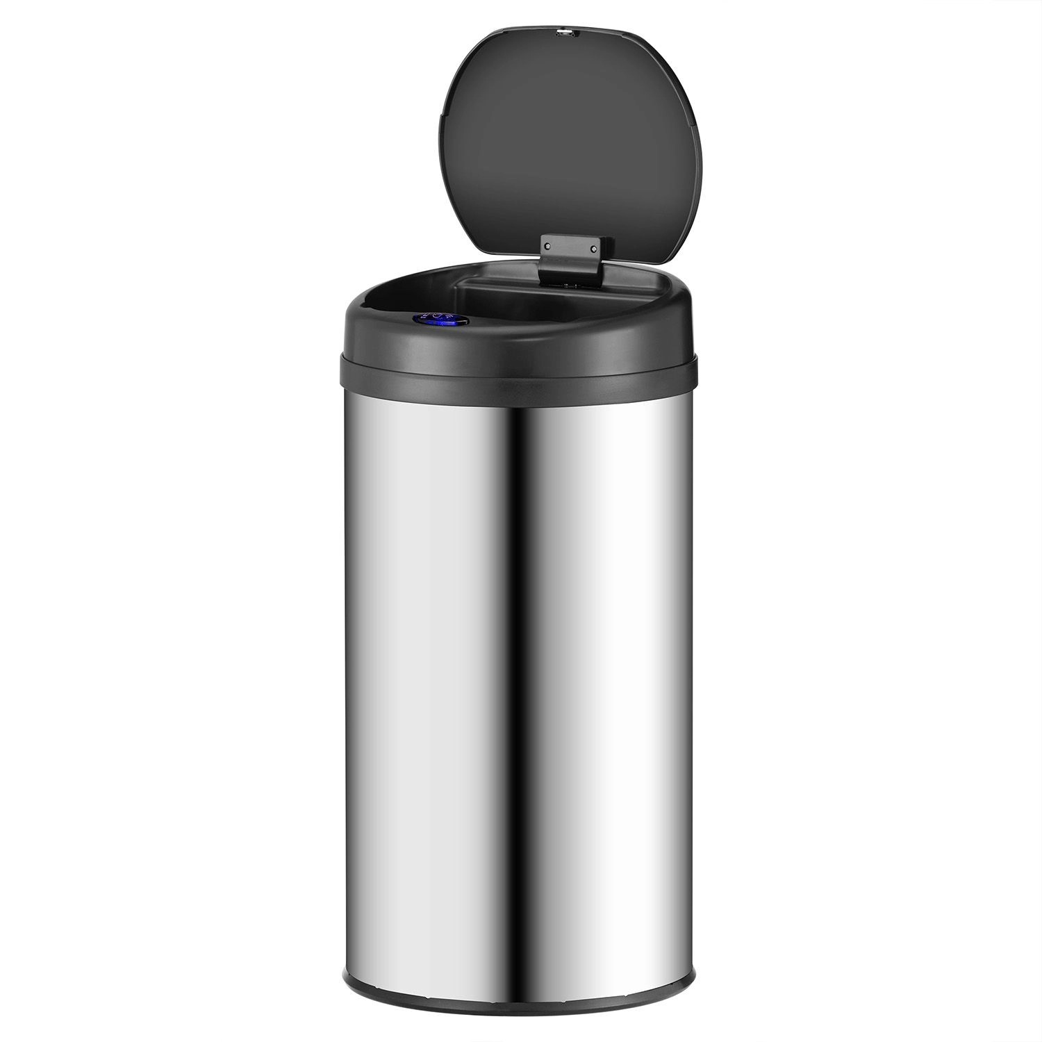 Juskys Mülleimer Rund mit Sensor 40 L Silber günstig online kaufen