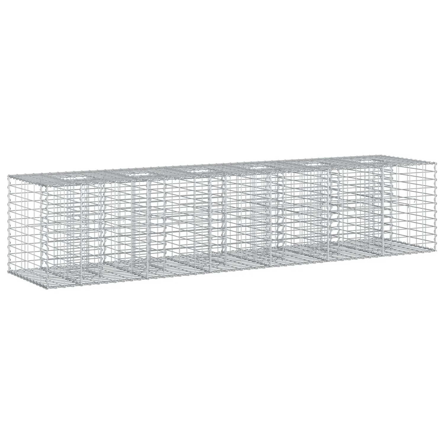 vidaXL Gabionen Hochbeet 2 Stk Silber 260 x 60 x 55 cm 3422229